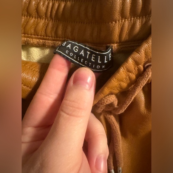 Faux Leather Joggers - Picture 3 of 4